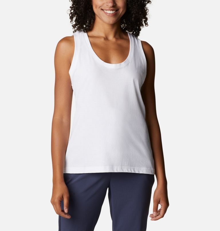 Women\'s Columbia Sapphire Point Tanks White | CA-F5014