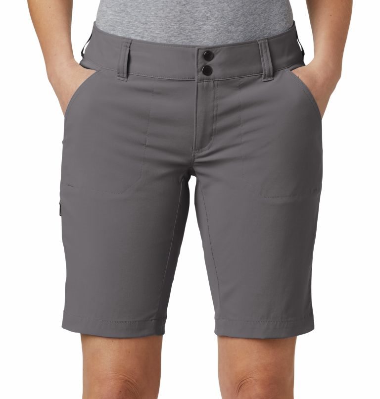 Women's Columbia Saturday Trail Long Shorts Grey | CA-OC64L