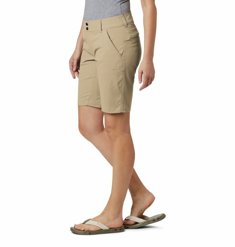 Women's Columbia Saturday Trail Long Shorts Khaki | CA-RL5A6