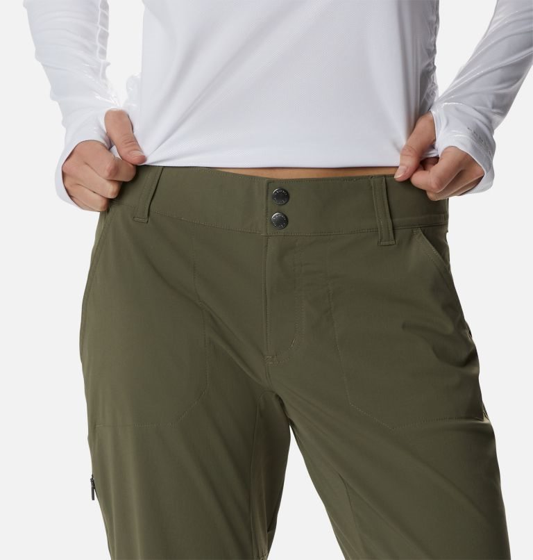 Women's Columbia Saturday Trail Stretch Pants Olive | CA-J58C3