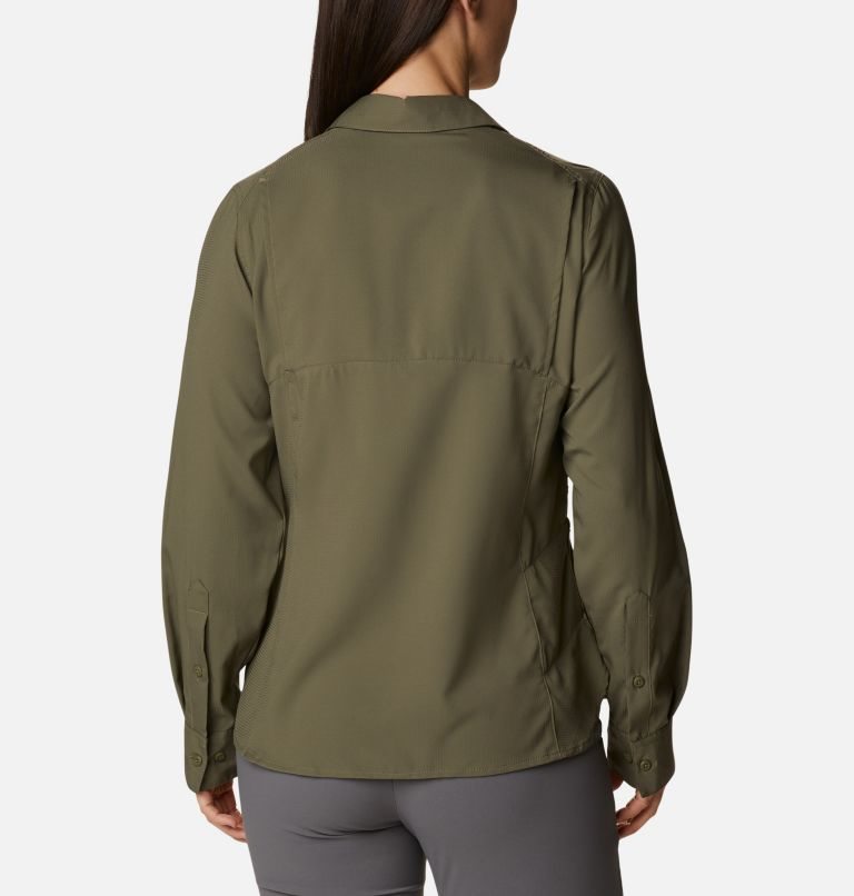 Women's Columbia Silver Ridge Lite Long Sleeve Shirts Olive | CA-V804L