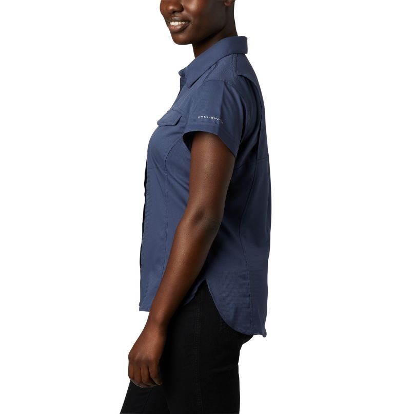 Women's Columbia Silver Ridge Lite Short Sleeve Shirts Navy | CA-PLA80