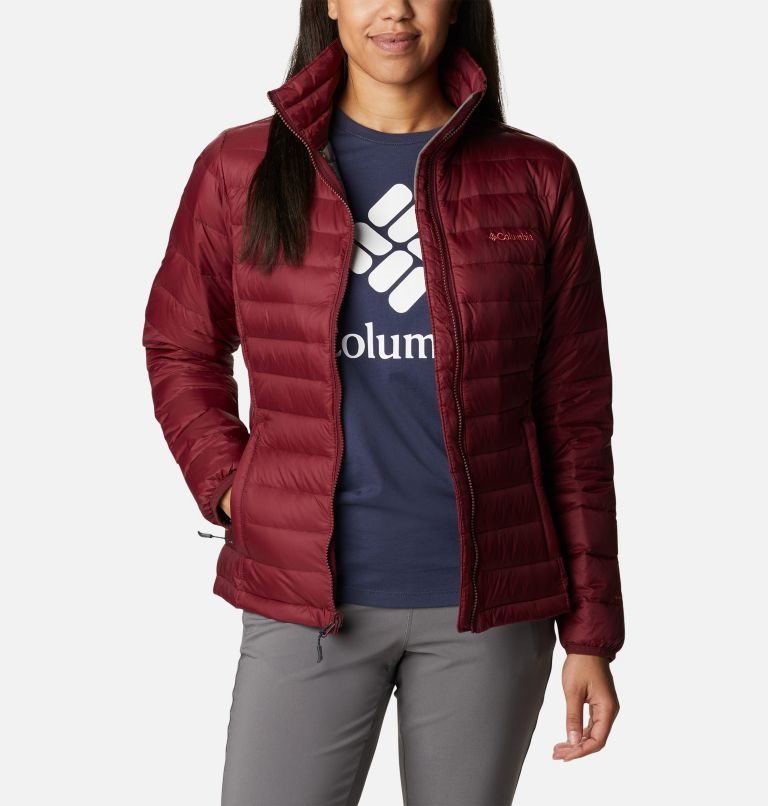 Women's Columbia Sister Brook Down Jackets Red | CA-L63A4