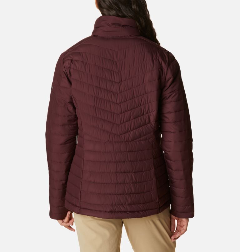 Women's Columbia Slope Edge Jackets Burgundy | CA-Q0A58