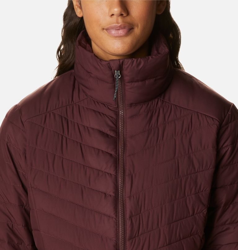 Women's Columbia Slope Edge Jackets Burgundy | CA-Q0A58