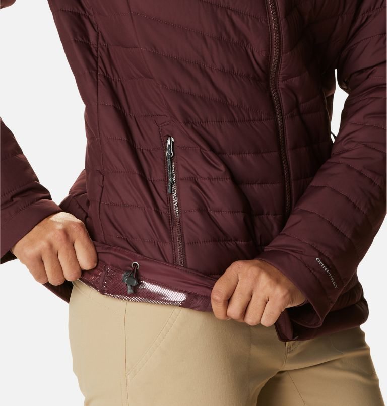 Women's Columbia Slope Edge Jackets Burgundy | CA-Q0A58