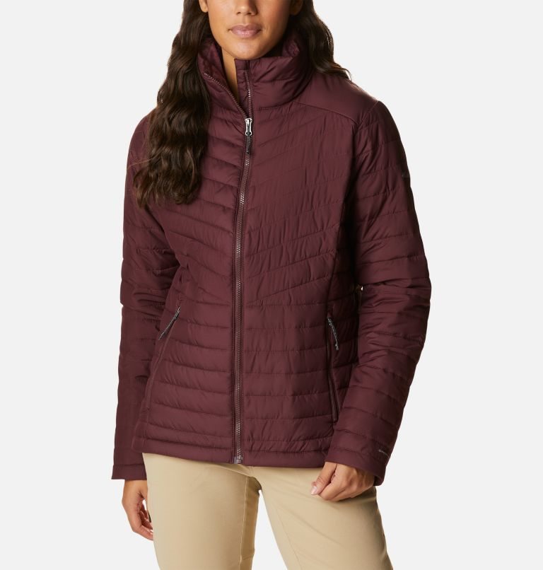 Women\'s Columbia Slope Edge Jackets Burgundy | CA-Q0A58