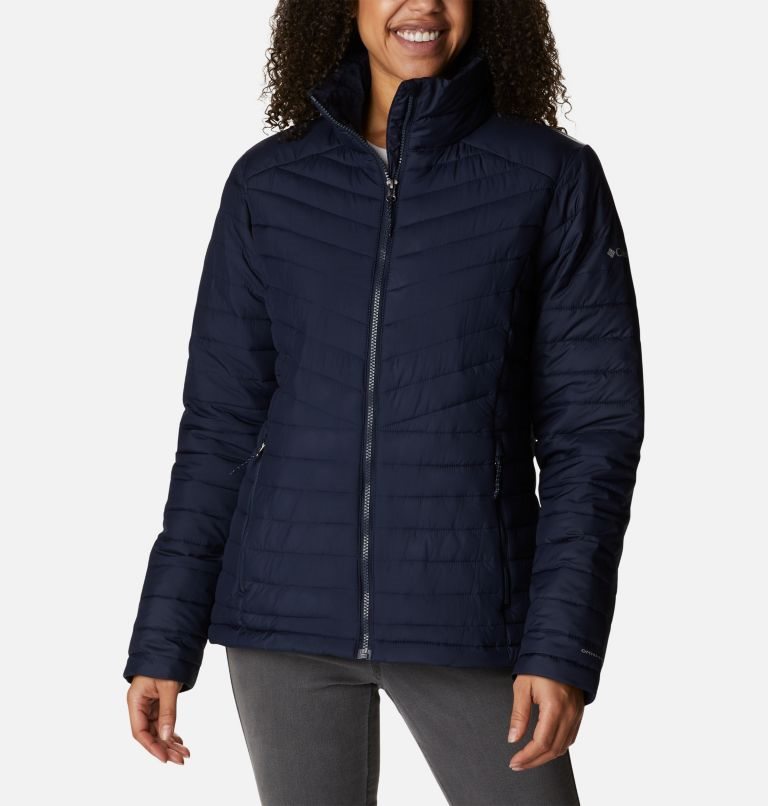 Women\'s Columbia Slope Edge Jackets Navy | CA-M41L6