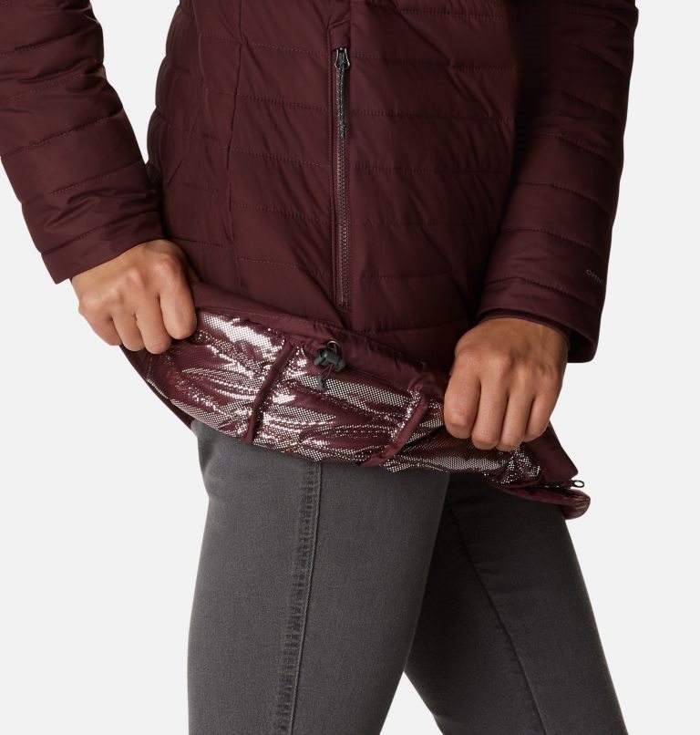 Women's Columbia Slope Edge Mid Jackets Burgundy | CA-E5L36