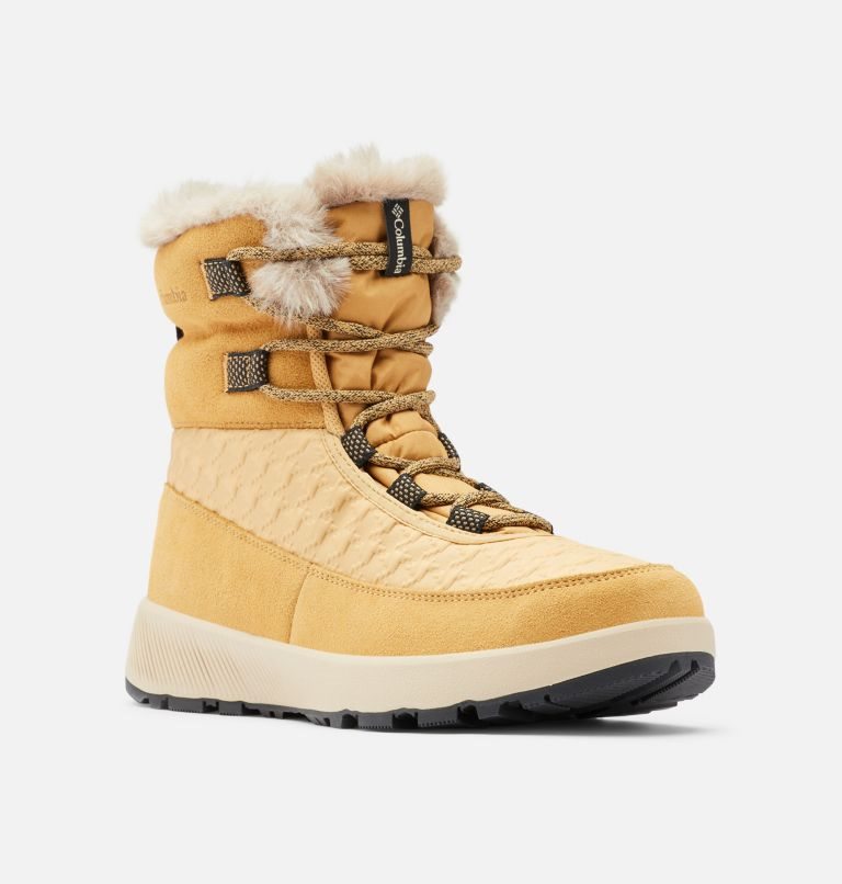 Women's Columbia Slopeside Peak Omni-Heat Infinity Luxe Boots Light Brown | CA-KCA64