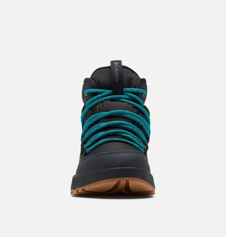 Women's Columbia Slopeside Village Omni-Heat Mid Boots Black / Turquoise | CA-L31L0