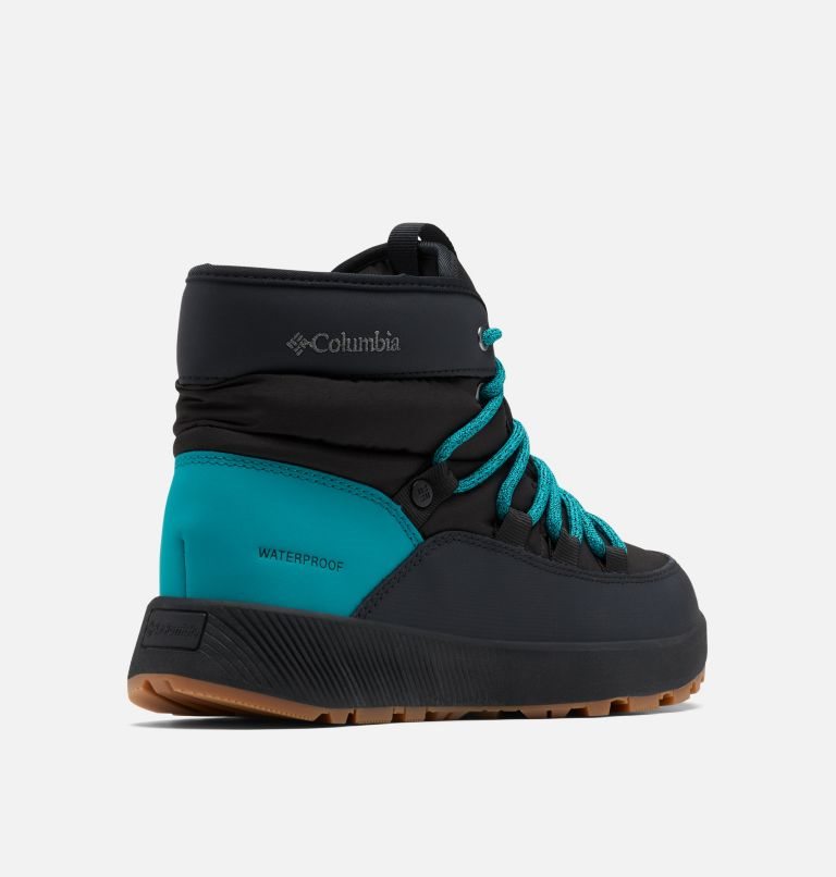 Women's Columbia Slopeside Village Omni-Heat Mid Boots Black / Turquoise | CA-L31L0