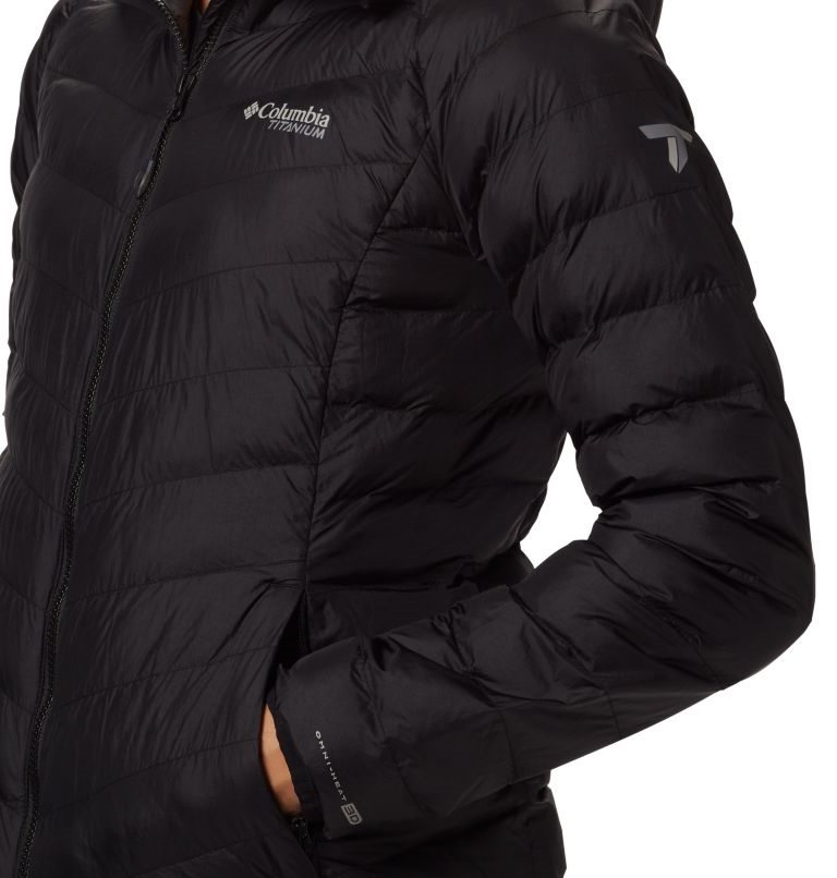 Women's Columbia Snow Country Hooded Jackets Black | CA-H85L6