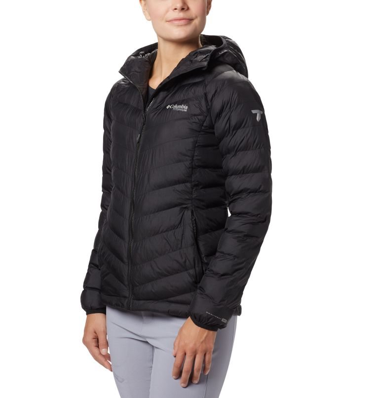 Women\'s Columbia Snow Country Hooded Jackets Black | CA-H85L6