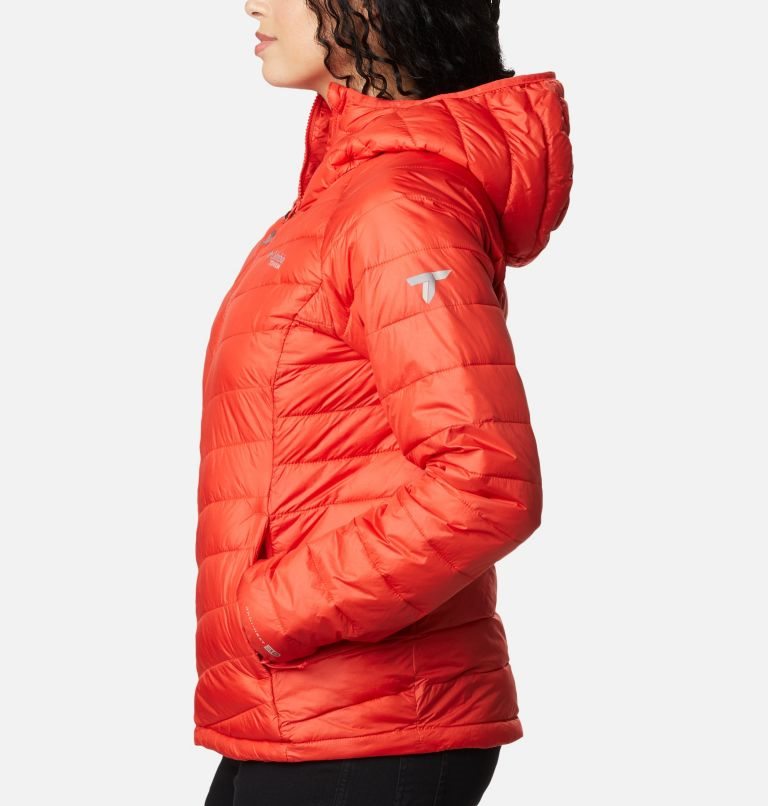 Women's Columbia Snow Country Hooded Jackets Orange | CA-NL06C