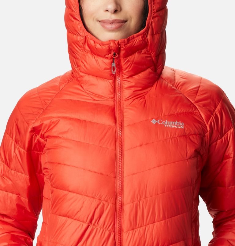 Women's Columbia Snow Country Hooded Jackets Orange | CA-NL06C