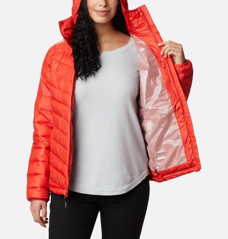 Women's Columbia Snow Country Hooded Jackets Orange | CA-NL06C