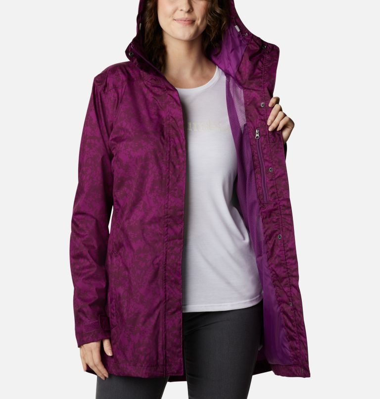 Women's Columbia Splash A Little II Jackets Fuchsia | CA-O6C0L