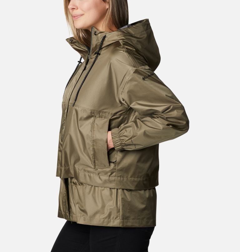 Women's Columbia Splash Side Shortie Jackets Olive | CA-FLA85