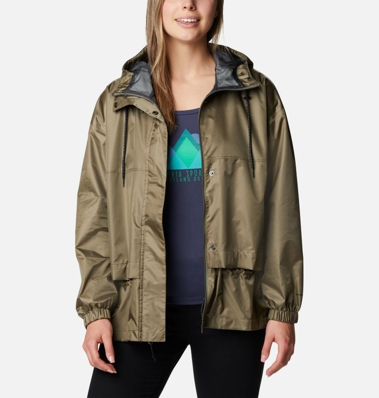 Women's Columbia Splash Side Shortie Jackets Olive | CA-FLA85