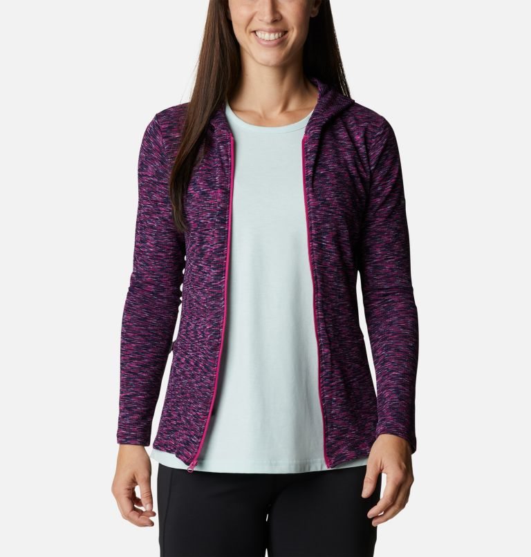 Women's Columbia Stanley Park Full Zip Jackets Fuchsia | CA-W3C4L