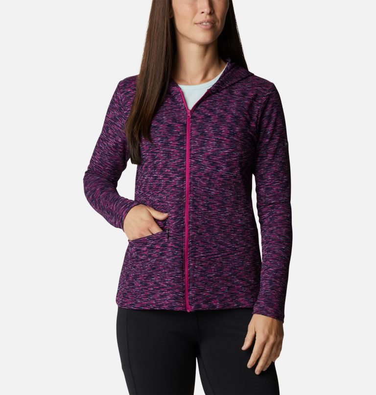 Women\'s Columbia Stanley Park Full Zip Jackets Fuchsia | CA-W3C4L