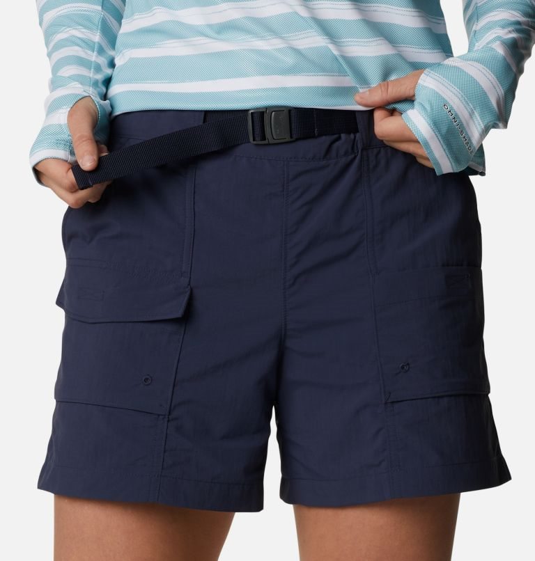 Women's Columbia Summerdry Cargo Shorts Navy | CA-O6L14