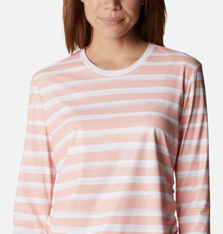 Women's Columbia Sun Deflector Summerdry Long Sleeve Sweatshirts Stripe | CA-I4L38