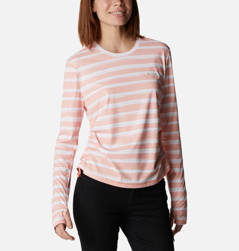 Women's Columbia Sun Deflector Summerdry Long Sleeve Sweatshirts Stripe | CA-I4L38