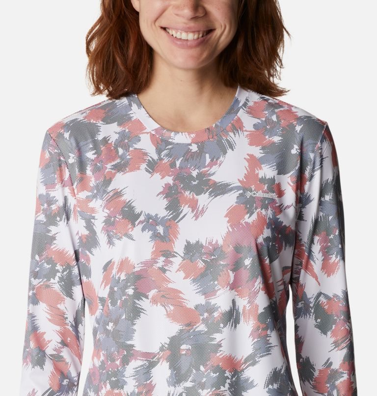 Women's Columbia Sun Deflector Summerdry Long Sleeve Sweatshirts Flower | CA-O1380