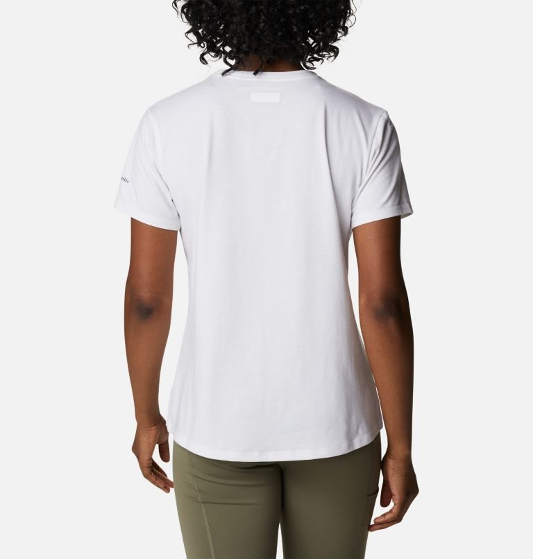 Women's Columbia Sun Trek Graphic T Shirts White | CA-J31L4