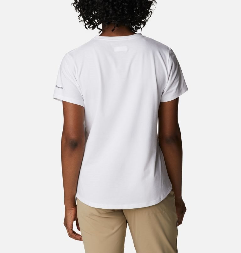 Women's Columbia Sun Trek Graphic T Shirts White | CA-Y456C