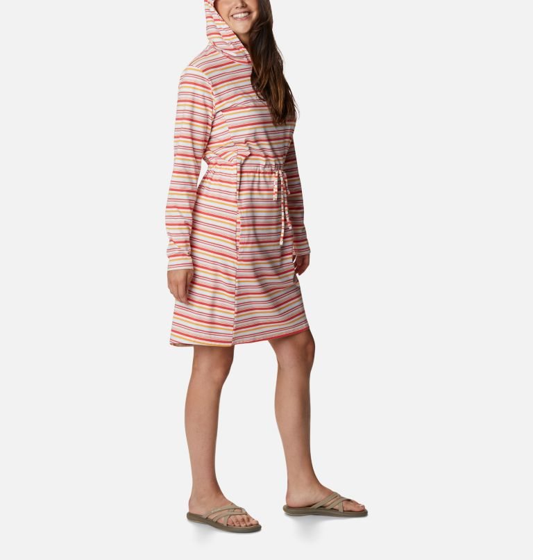 Women's Columbia Sun Trek Hooded Coverup Dress Stripe | CA-KLC63