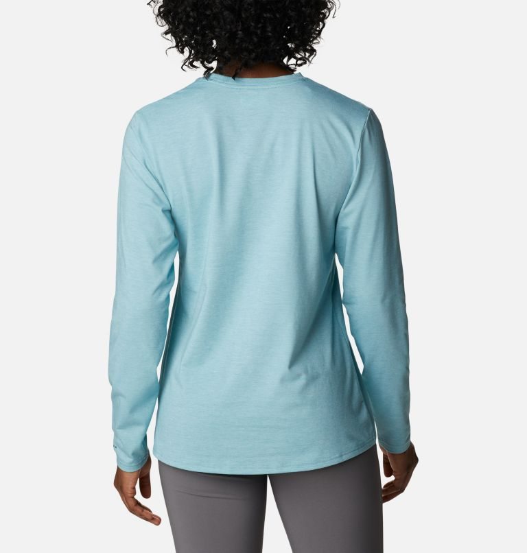 Women's Columbia Sun Trek Long Sleeve T Shirts Turquoise | CA-H8435