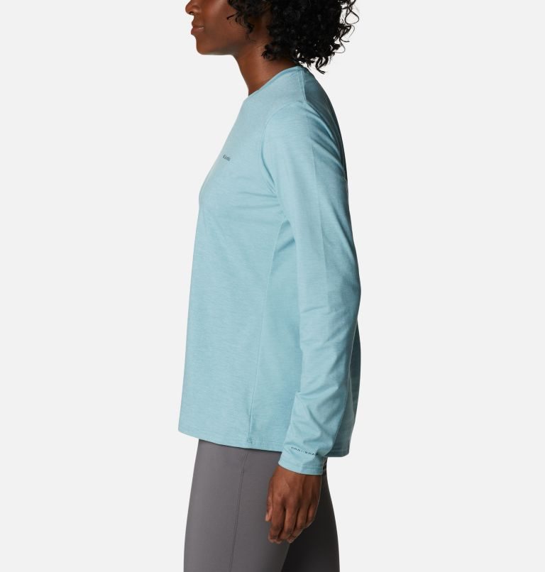 Women's Columbia Sun Trek Long Sleeve T Shirts Turquoise | CA-H8435