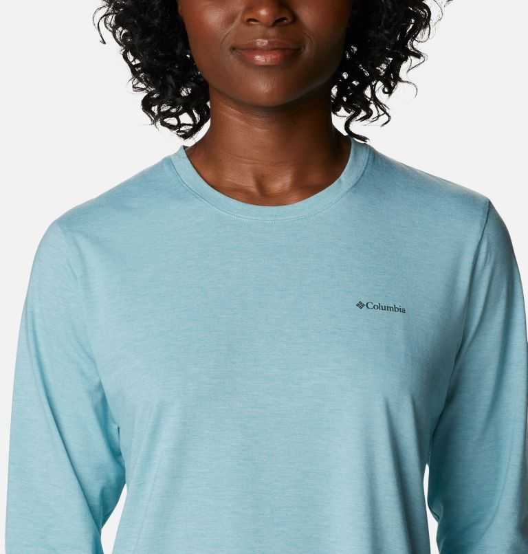 Women's Columbia Sun Trek Long Sleeve T Shirts Turquoise | CA-H8435