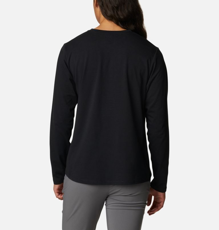 Women's Columbia Sun Trek Long Sleeve T Shirts Black | CA-J1L4C