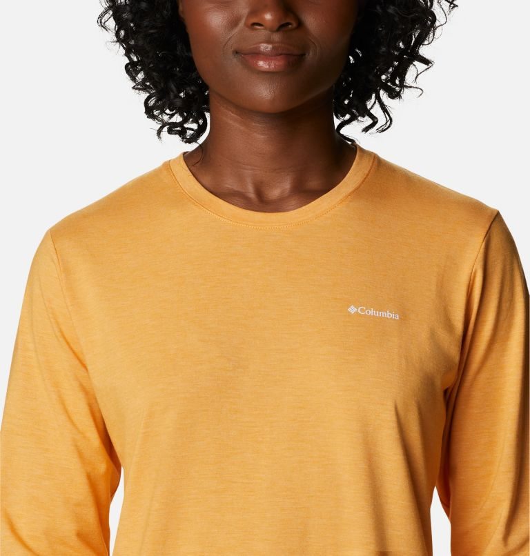 Women's Columbia Sun Trek Long Sleeve T Shirts Mango | CA-Q45C0