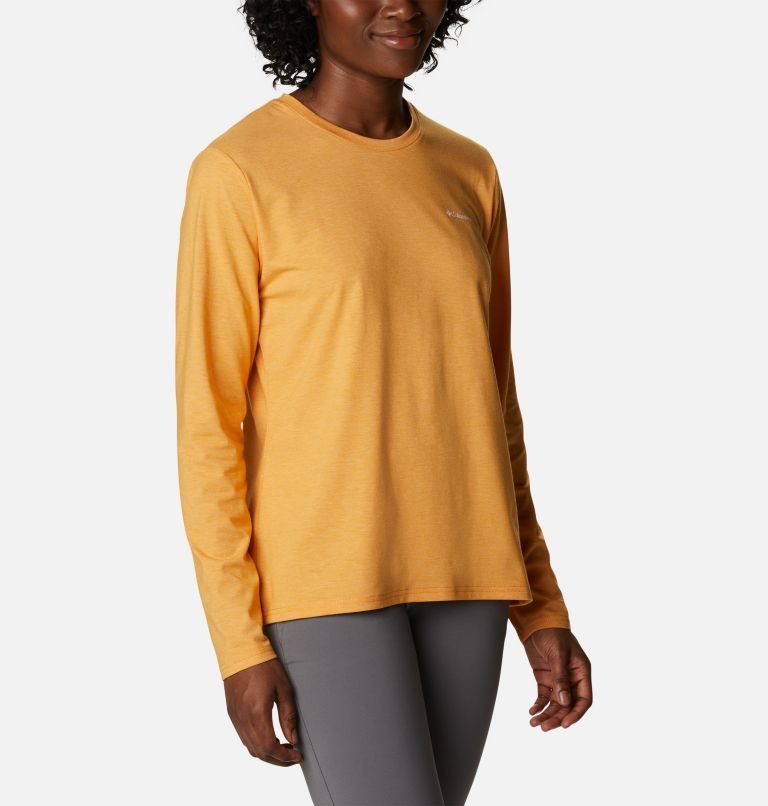 Women's Columbia Sun Trek Long Sleeve T Shirts Mango | CA-Q45C0