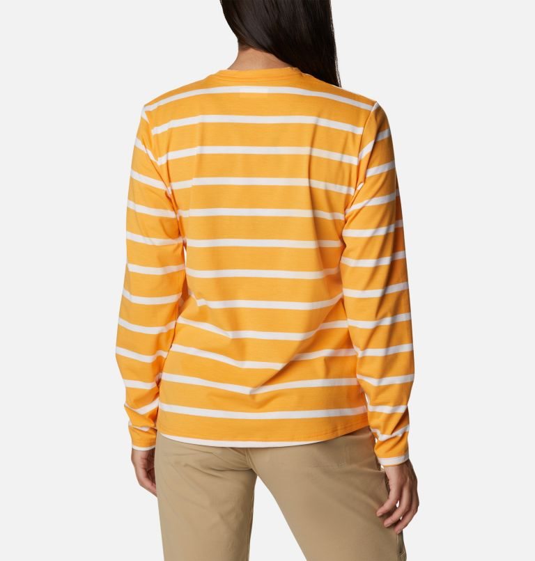 Women's Columbia Sun Trek Pattern Long Sleeve T Shirts Stripe | CA-B0CA3