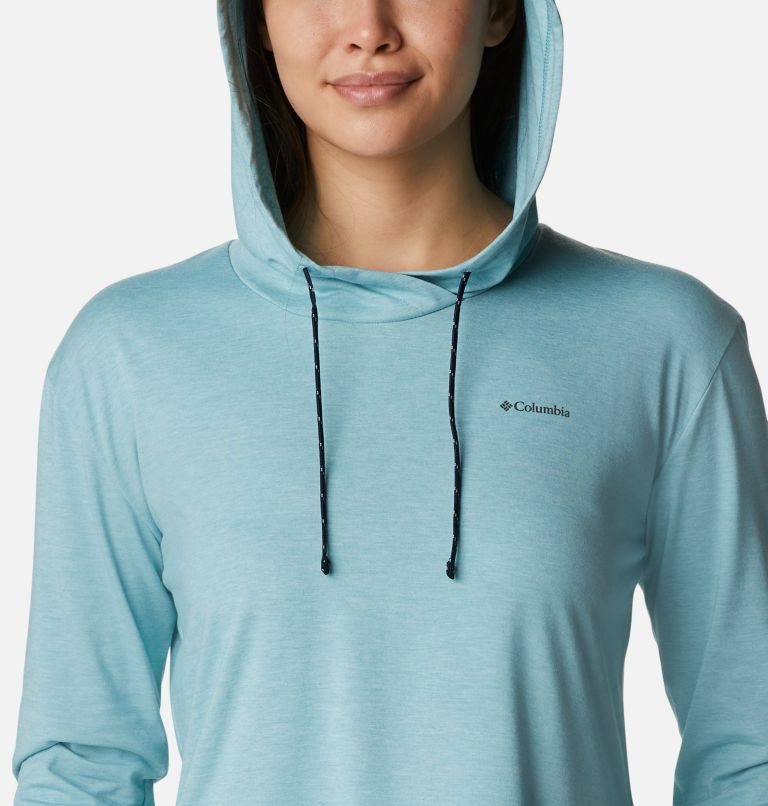 Women's Columbia Sun Trek Pullover Hoodie Blue | CA-F1A63