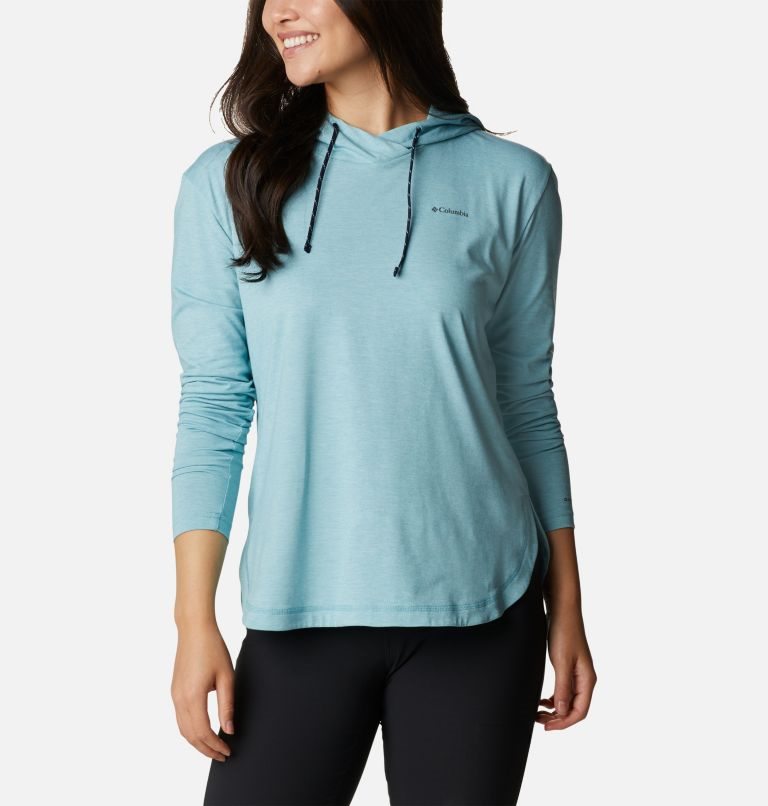 Women's Columbia Sun Trek Pullover Hoodie Blue | CA-F1A63