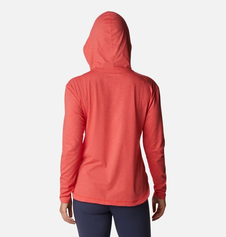 Women's Columbia Sun Trek Pullover Hoodie Red | CA-LA586