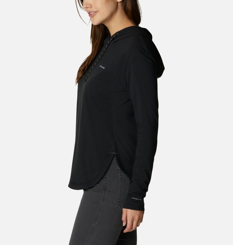 Women's Columbia Sun Trek Pullover Hoodie Black | CA-M5063