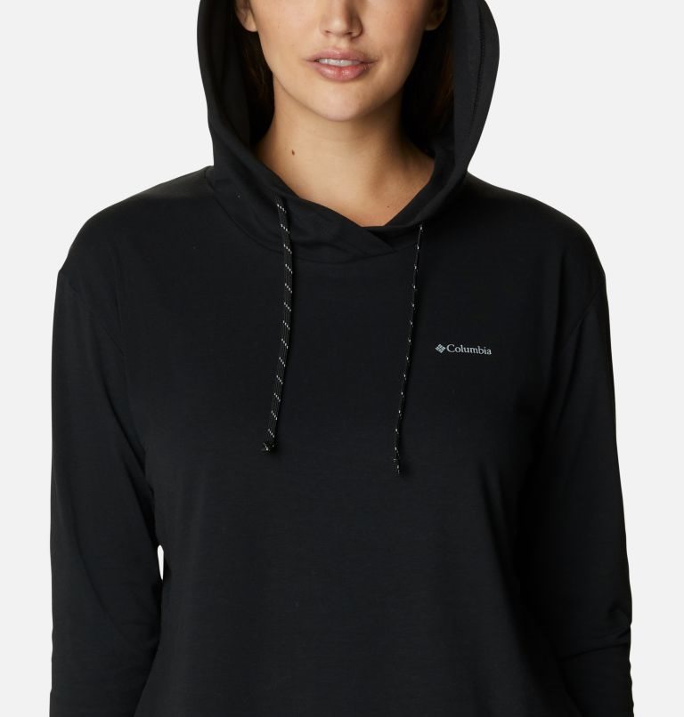 Women's Columbia Sun Trek Pullover Hoodie Black | CA-M5063