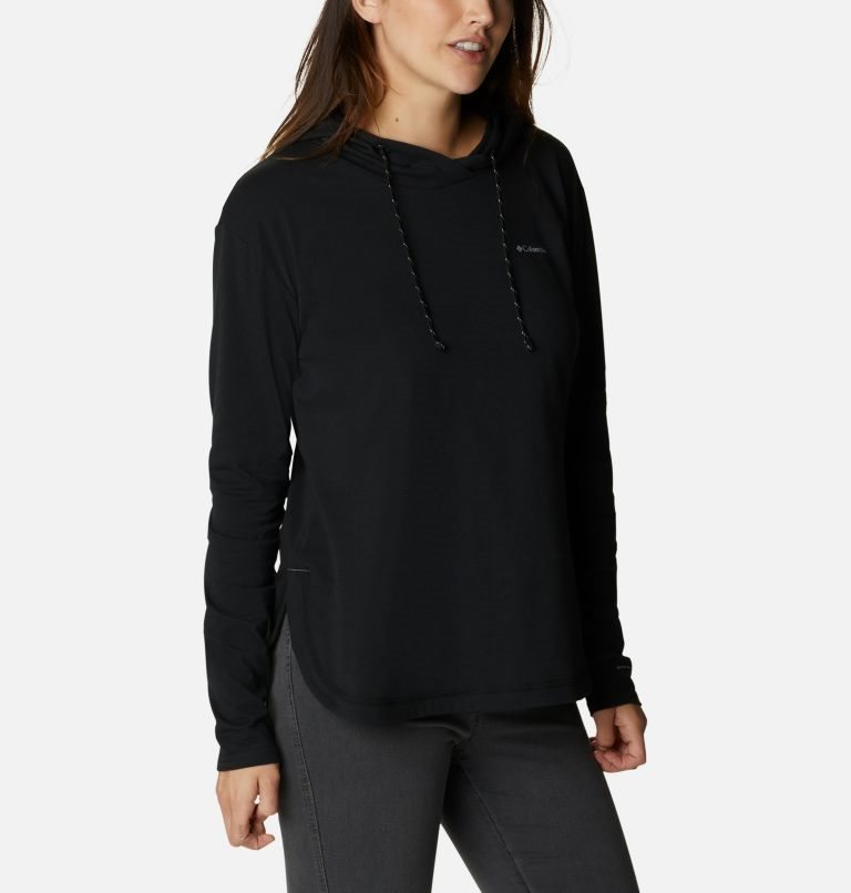 Women's Columbia Sun Trek Pullover Hoodie Black | CA-M5063