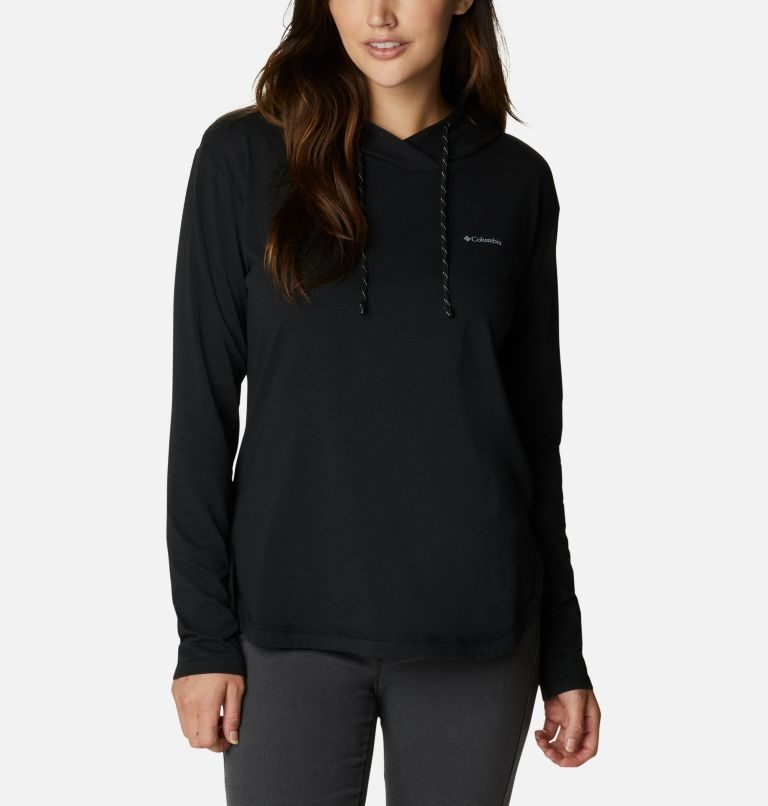 Women\'s Columbia Sun Trek Pullover Hoodie Black | CA-M5063