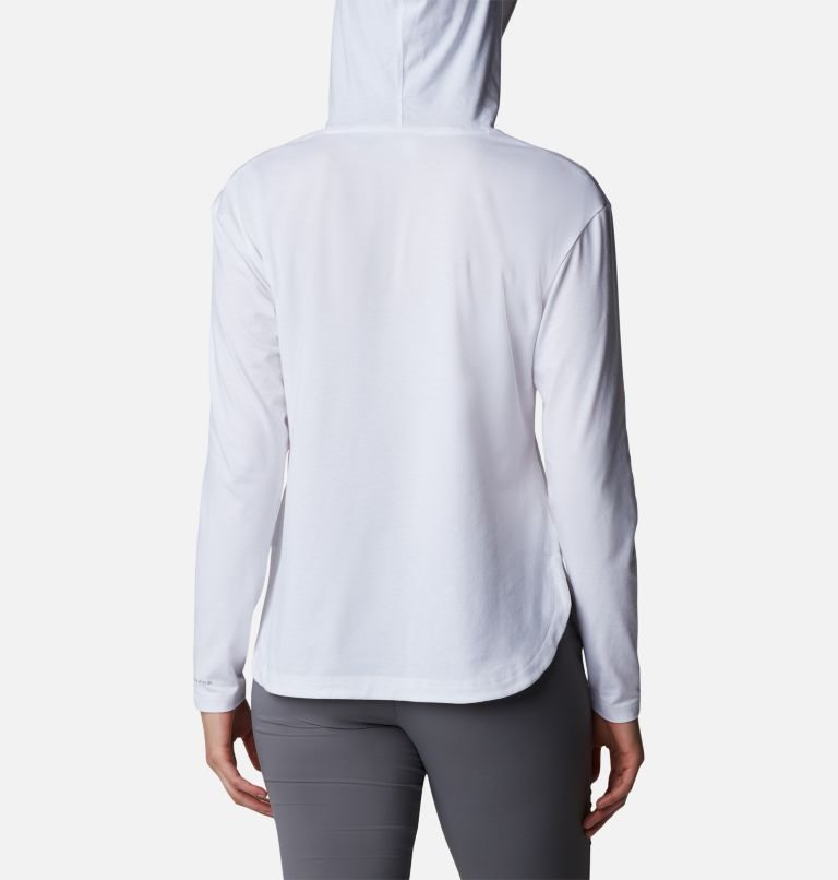 Women's Columbia Sun Trek Pullover Hoodie White | CA-N6354