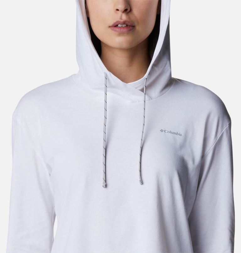 Women's Columbia Sun Trek Pullover Hoodie White | CA-N6354