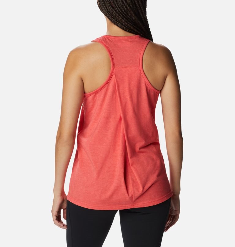 Women's Columbia Sun Trek Racerback Tanks Red | CA-AL4A6